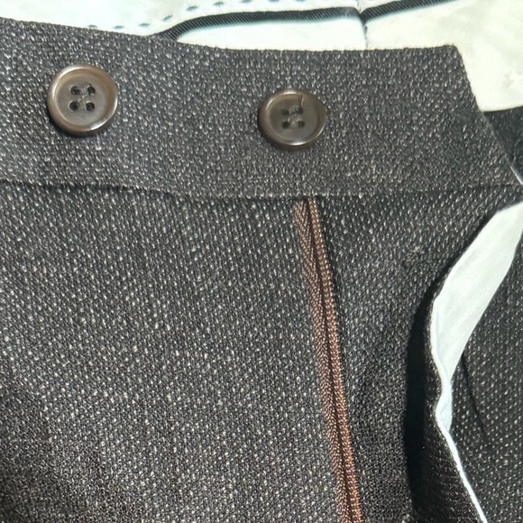 TOMBOLINI • Zero Gravity Virgin Wool Brown Tweed Pant Suit Made In Italy - Picture 13 of 16